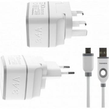 Reise Netzladegerät mit USB / Micro-USB Kabel