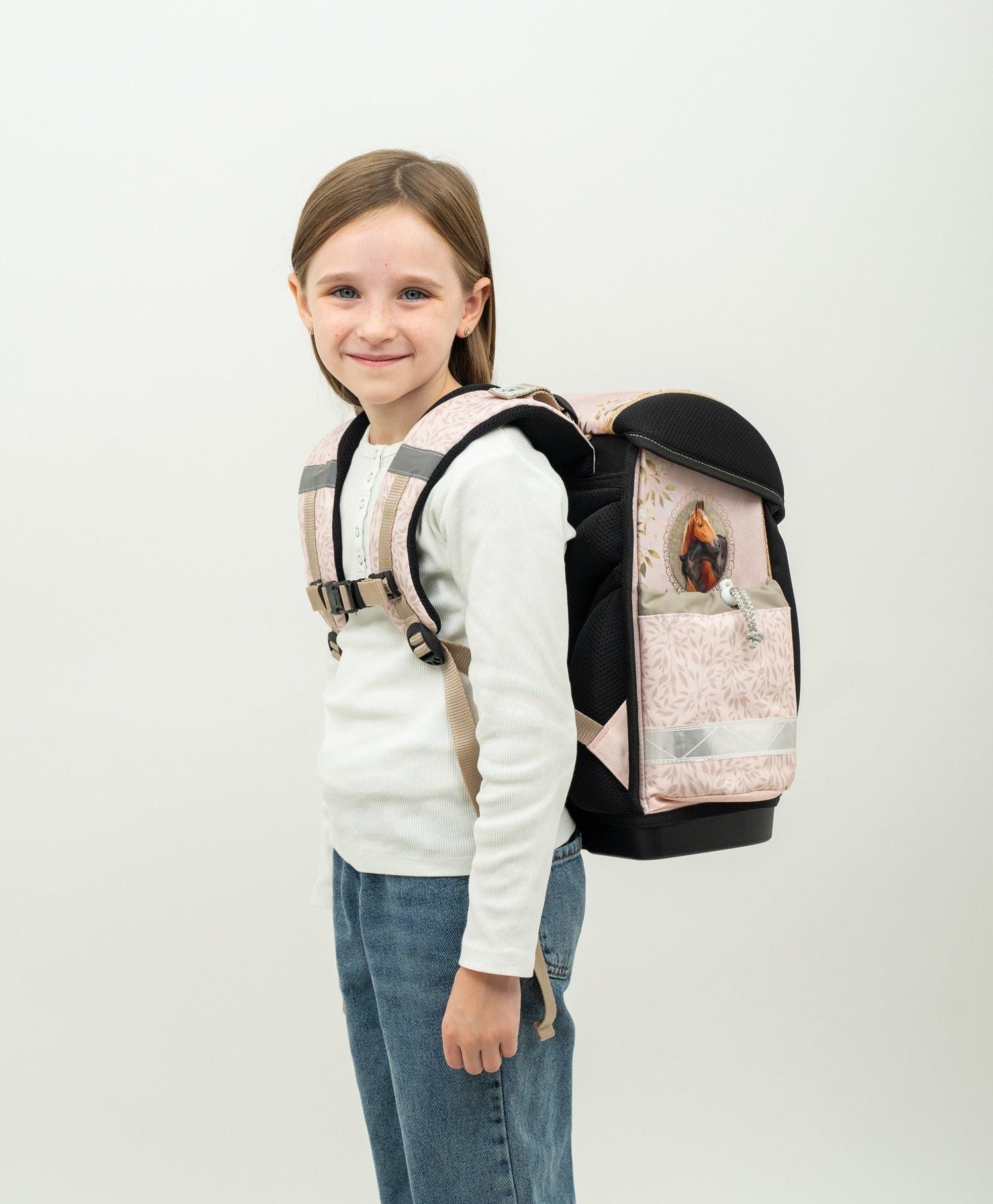 Belmil  CLASSY Schulrucksack-Set Horse Chestnut 