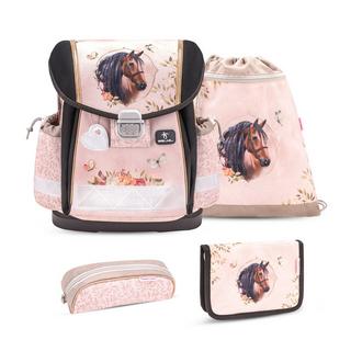 Belmil  CLASSY Schulrucksack-Set Horse Chestnut 