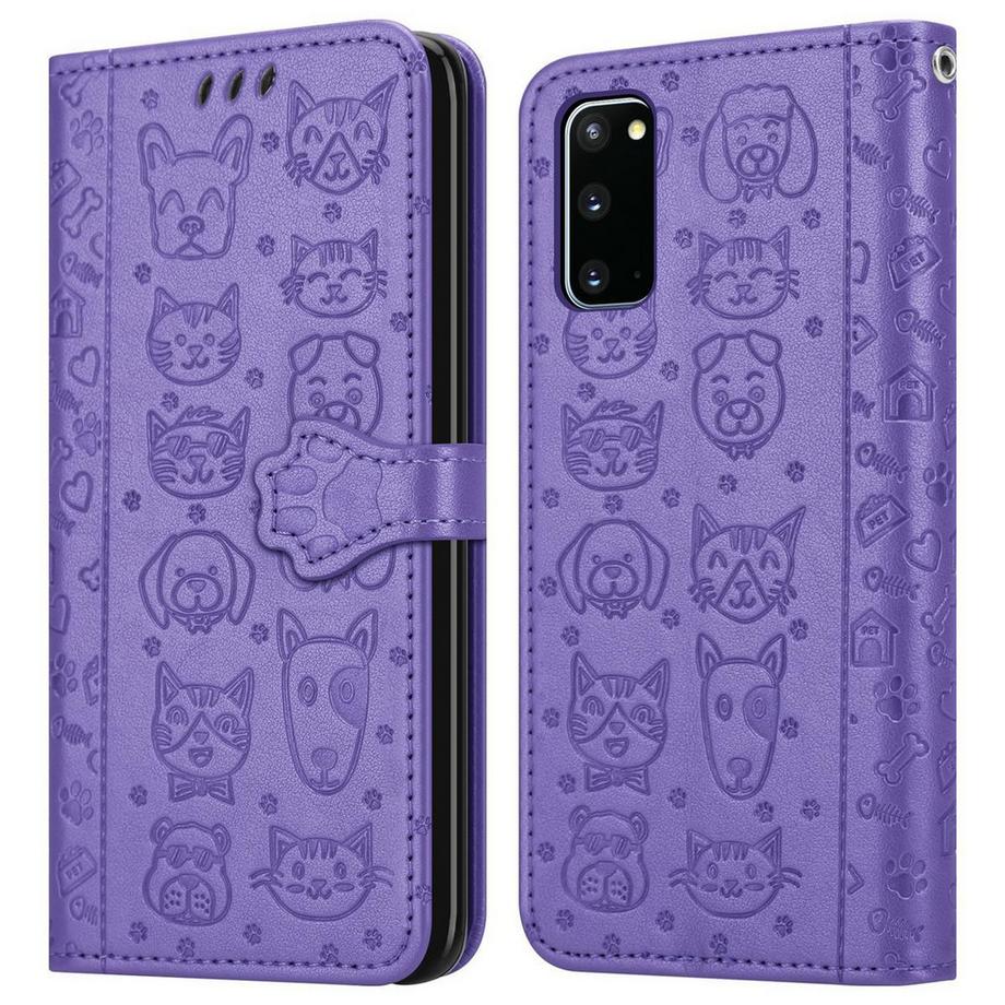 Cadorabo  Hülle für Samsung Galaxy S20 Hunde Katzen Standfunktion 