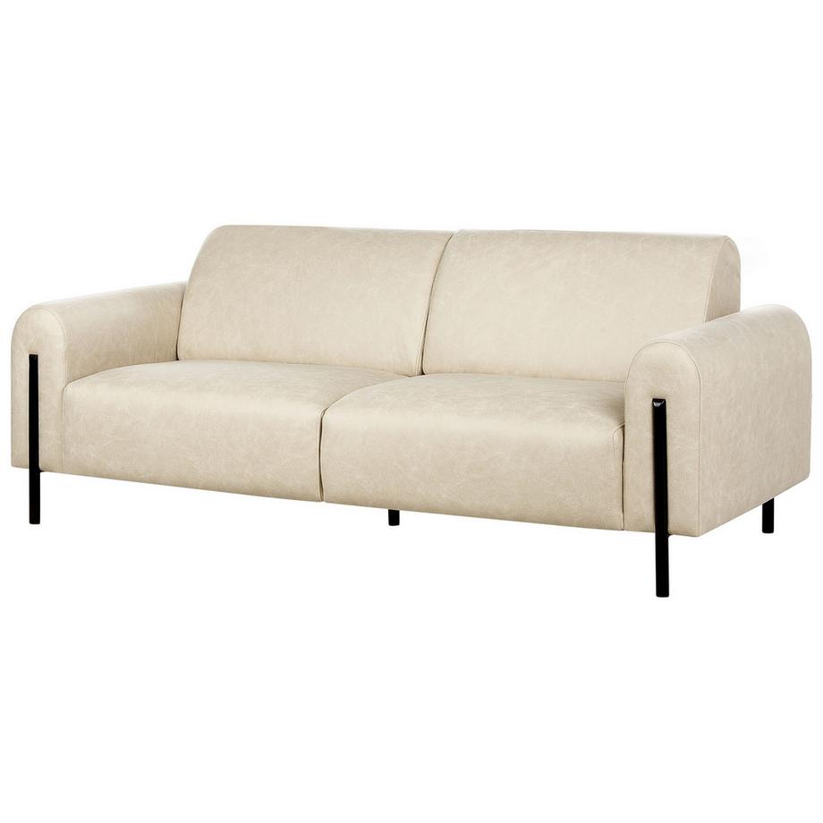 Beliani Canapé 3 places en Tissu Moderne ASKIM  