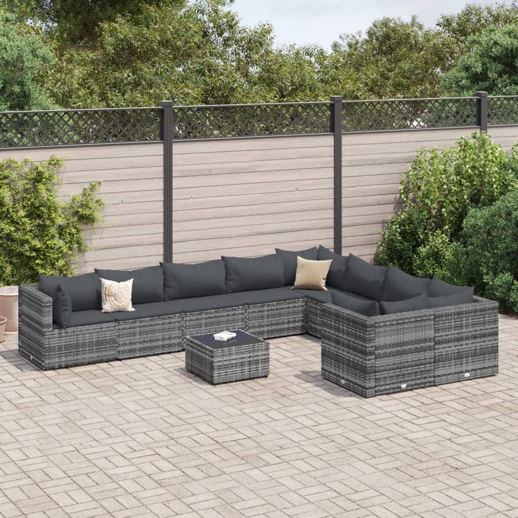 VidaXL set salotto da giardino Polirattan  