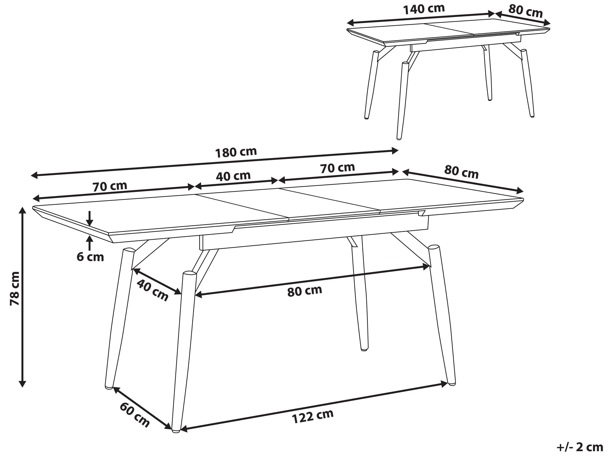 Beliani Table de repas en MDF Moderne BARBOSA  