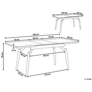 Beliani Table de repas en MDF Moderne BARBOSA  