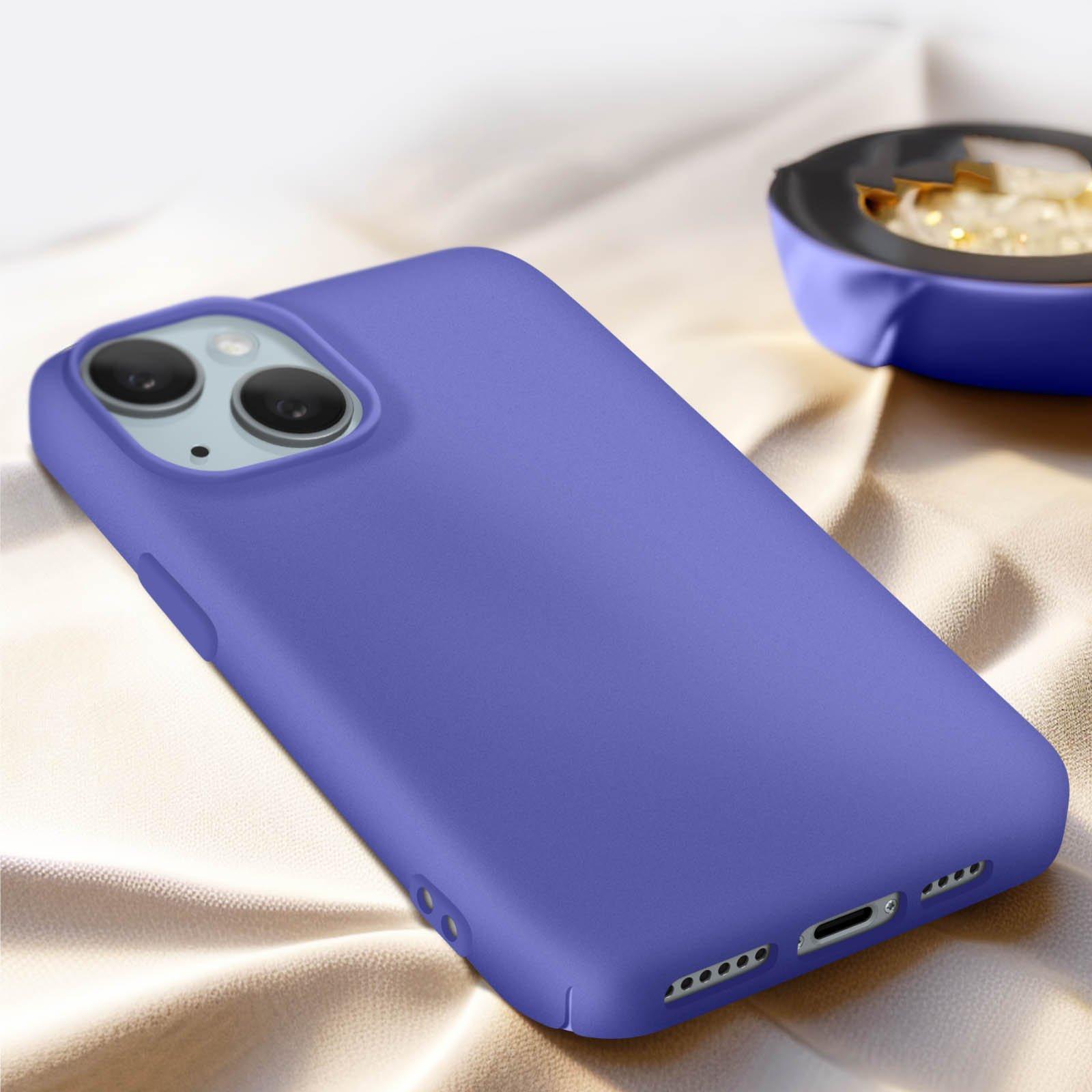 Avizar  Coque iPhone 15, Design Mat Doux Violet 