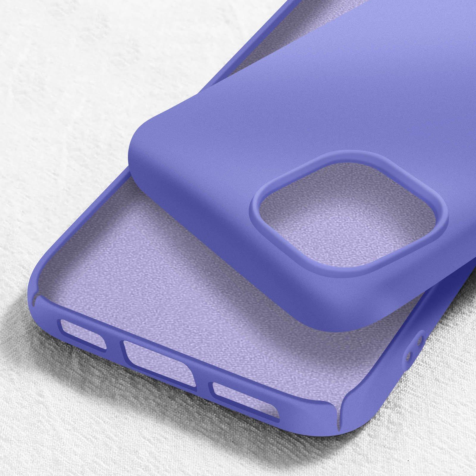 Avizar  Coque iPhone 15, Design Mat Doux Violet 