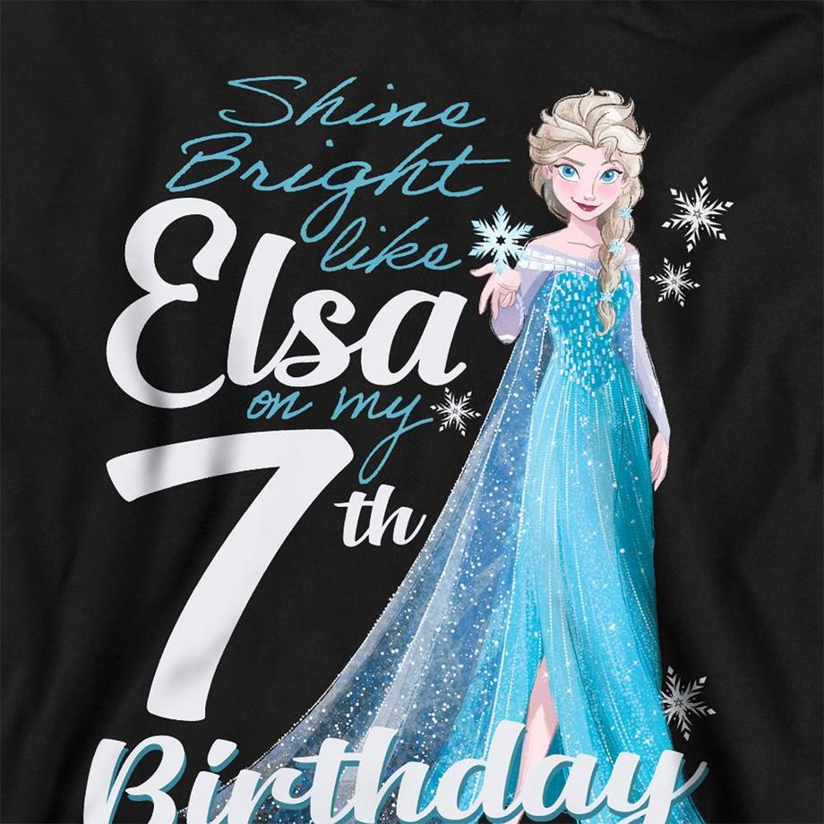 FROZEN  Sweat À Capuche 7ème Anniversaire Bright Like Elsa 