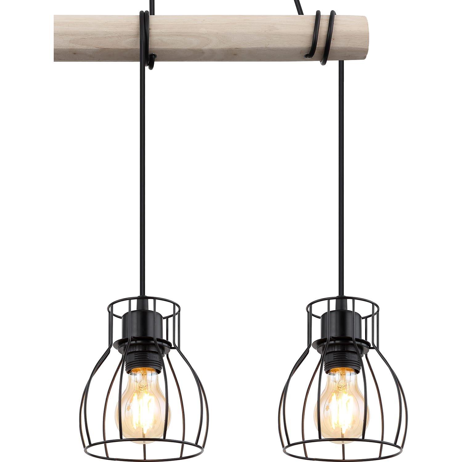 mutoni Hängeleuchte Mina Metall Holz  matt 3xE27  