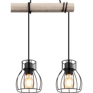 mutoni Hängeleuchte Mina Metall Holz  matt 3xE27  