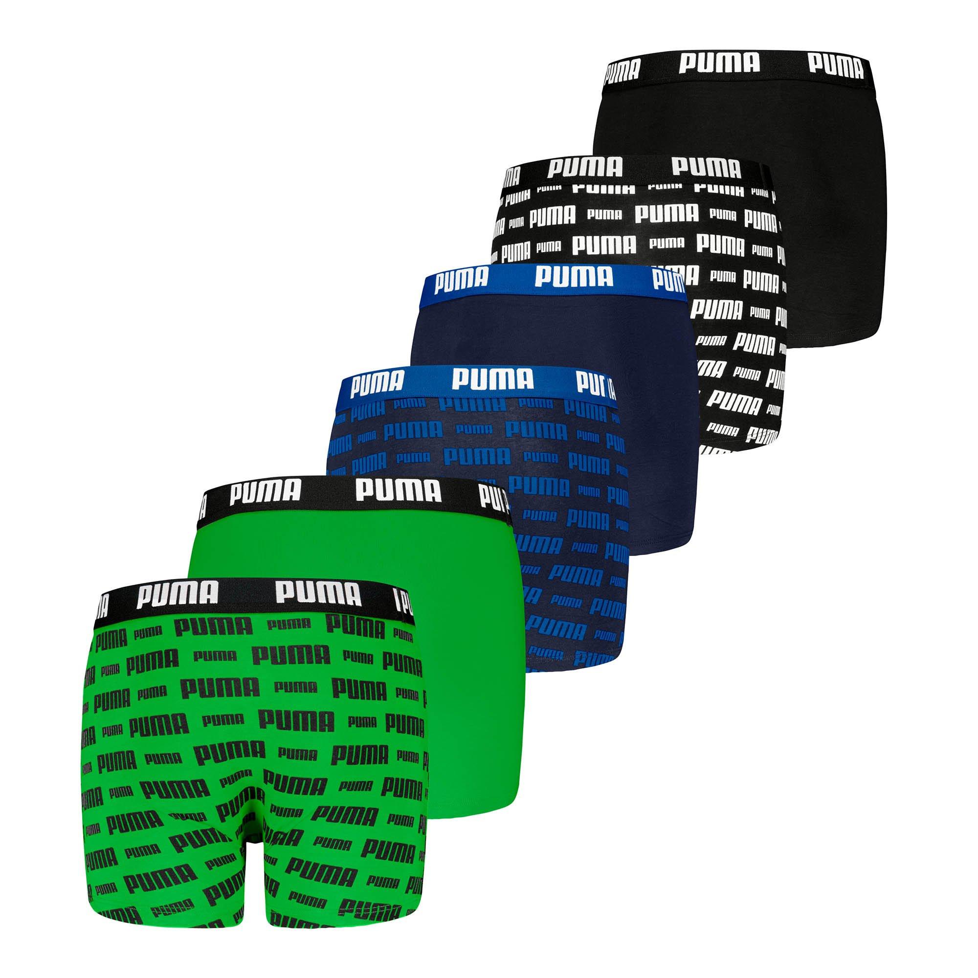 PUMA  Boxer Ragazzi Confezione da 6 Vestibilità confortevole-Everyday Logo Print Boxers ECOM 6P 