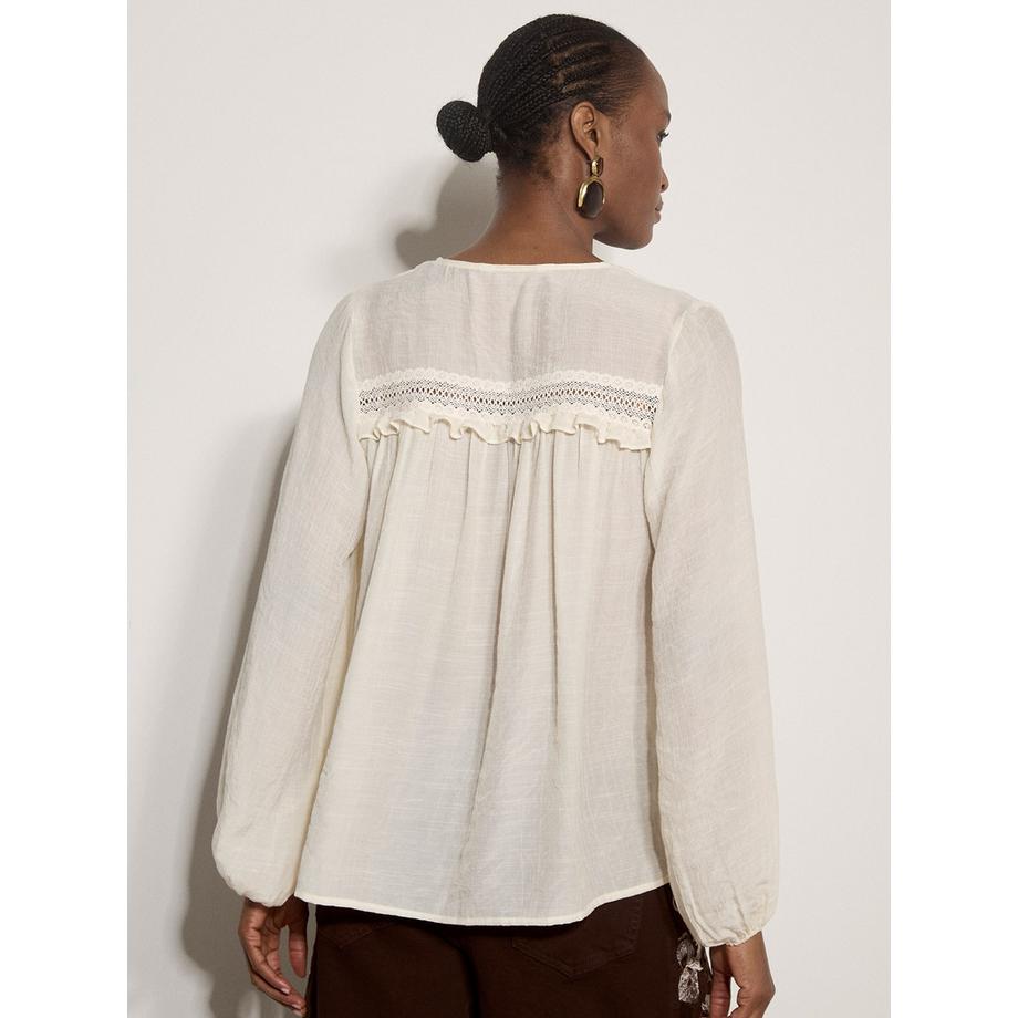 APRICOT Blusa con inserti a uncinetto  