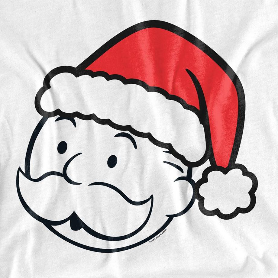 Hasbro  Maglietta Mr Monopoly Cappello Da Babbo Natale Manica Lunga 
