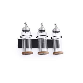 Forster Home Porte-bouteilles magnétique pour huile et vinaigre chêne  