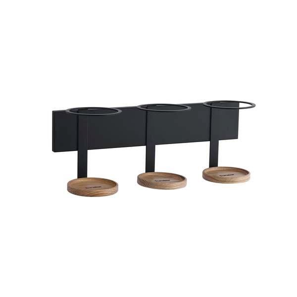 Forster Home Porte-bouteilles magnétique pour huile et vinaigre chêne  