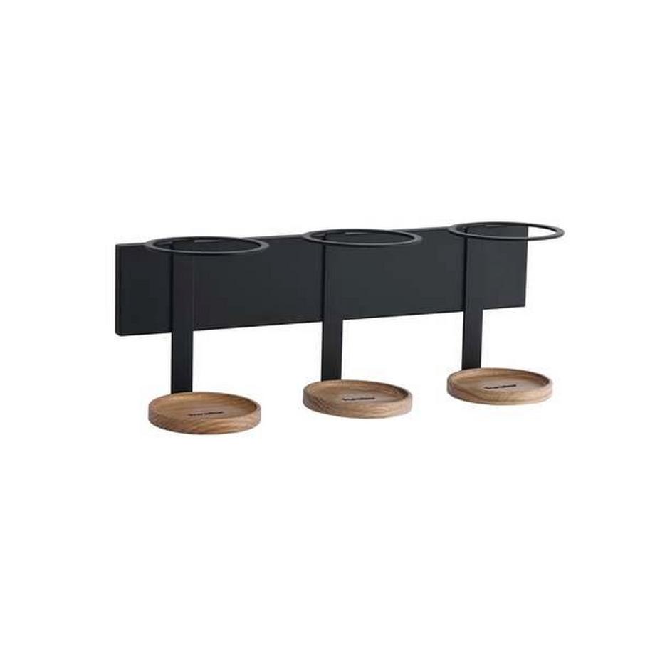 Forster Home Porte-bouteilles magnétique pour huile et vinaigre chêne  