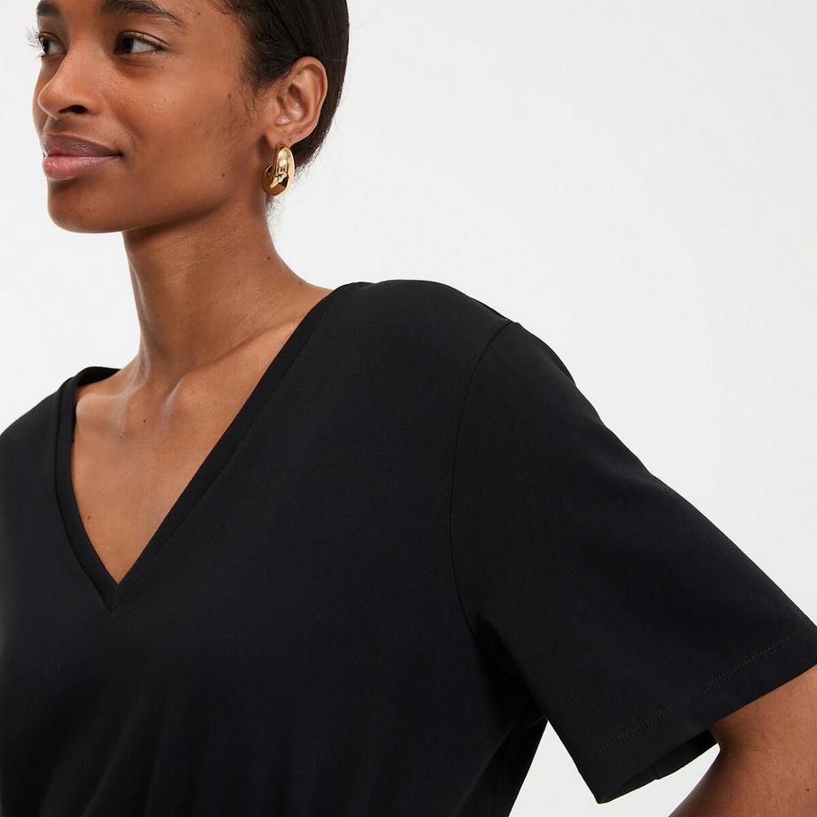 La Redoute Collections T-Shirt Col V Manches Courtes  