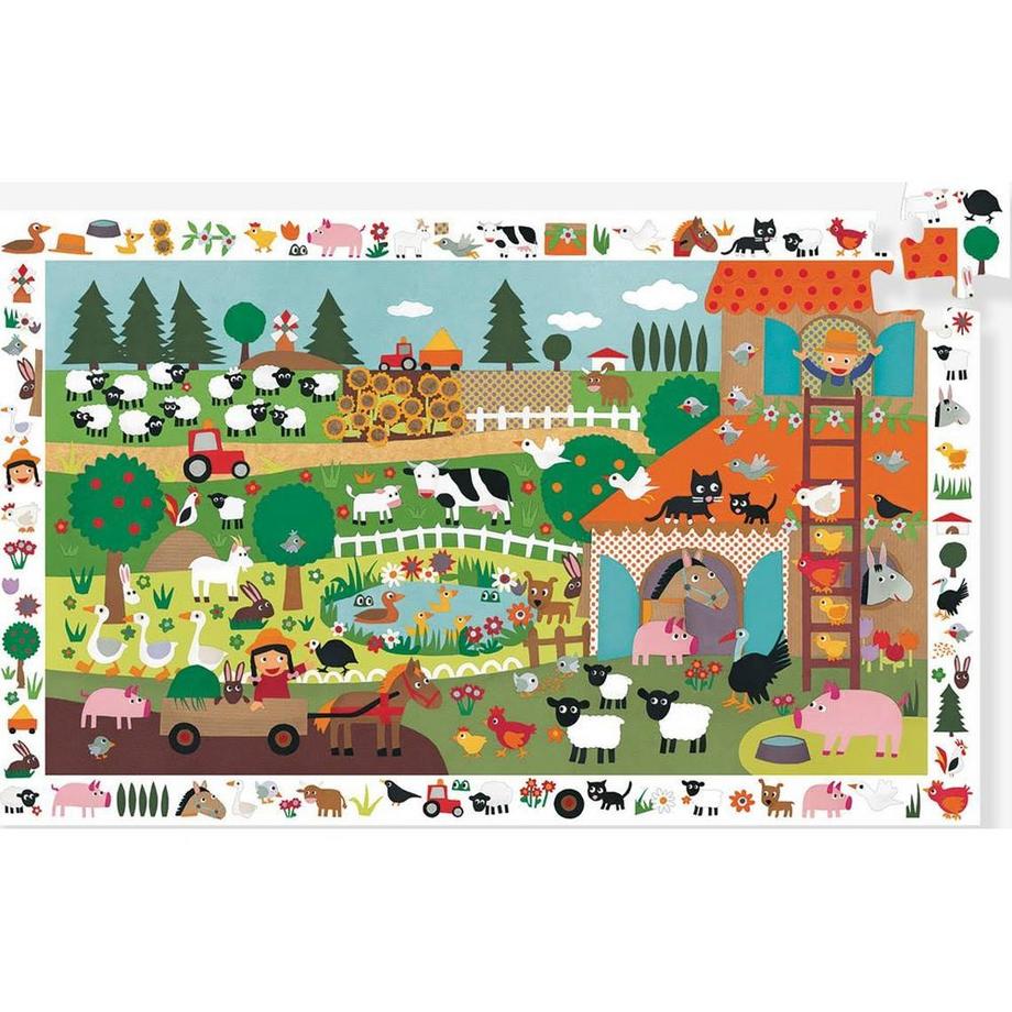 Djeco  Djeco Observatie Puzzel Boerderij (35 stukjes) 