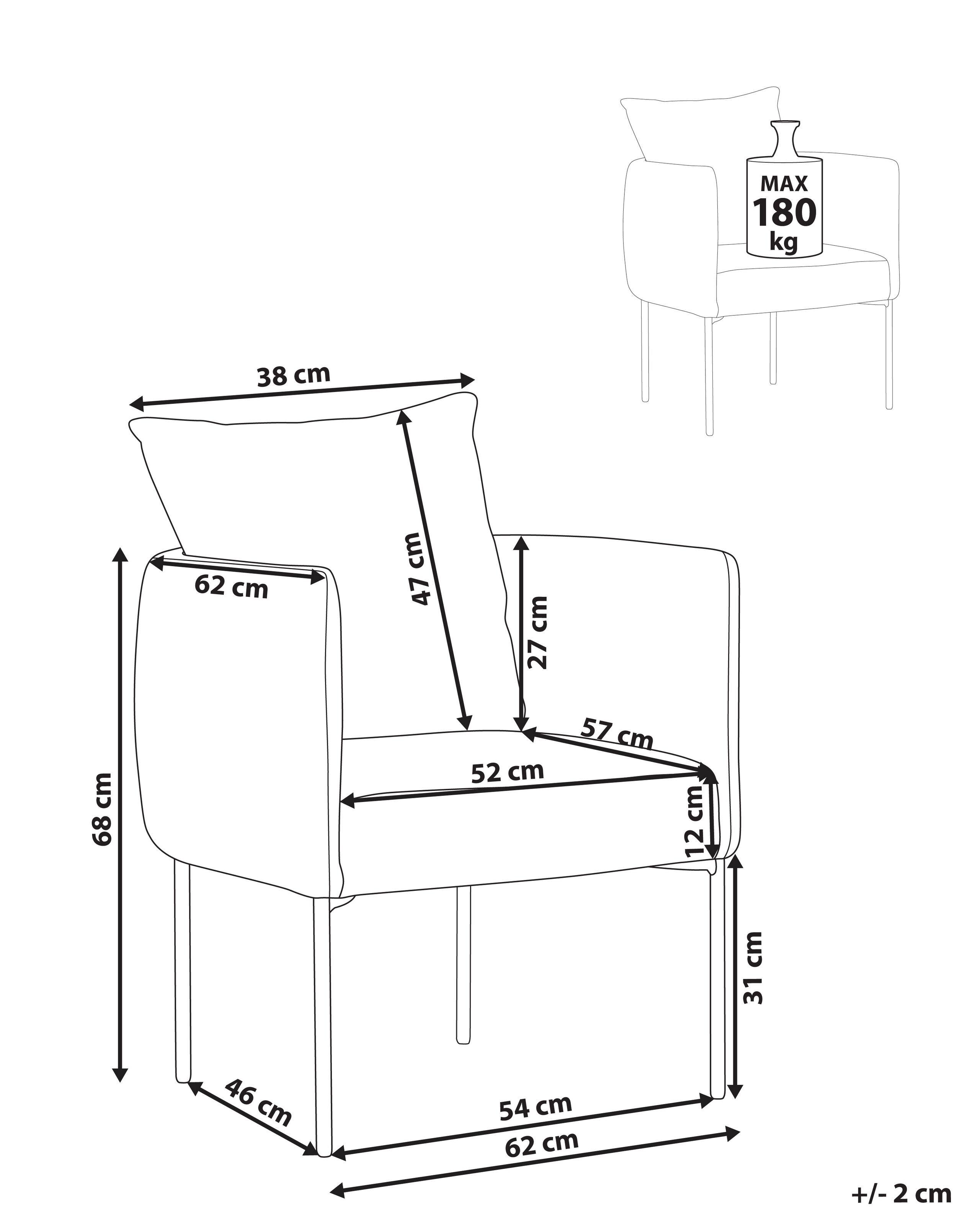 Beliani Fauteuil en Cuir PU Rétro MALMOS  