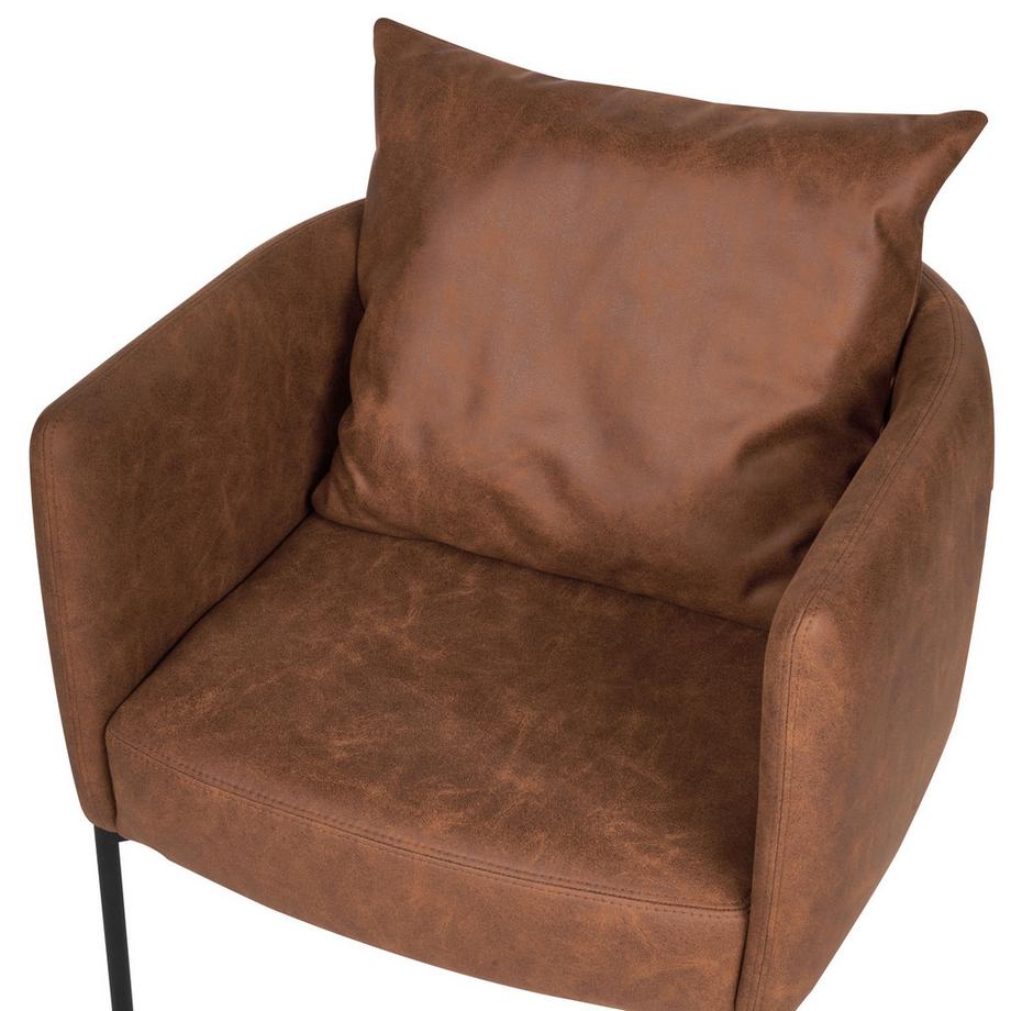 Beliani Fauteuil en Cuir PU Industriel MALMOS  