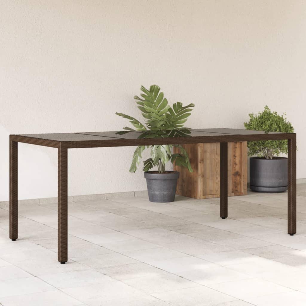 VidaXL Table de jardin rotin synthétique  