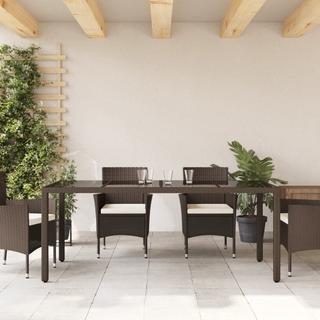 VidaXL Table de jardin rotin synthétique  