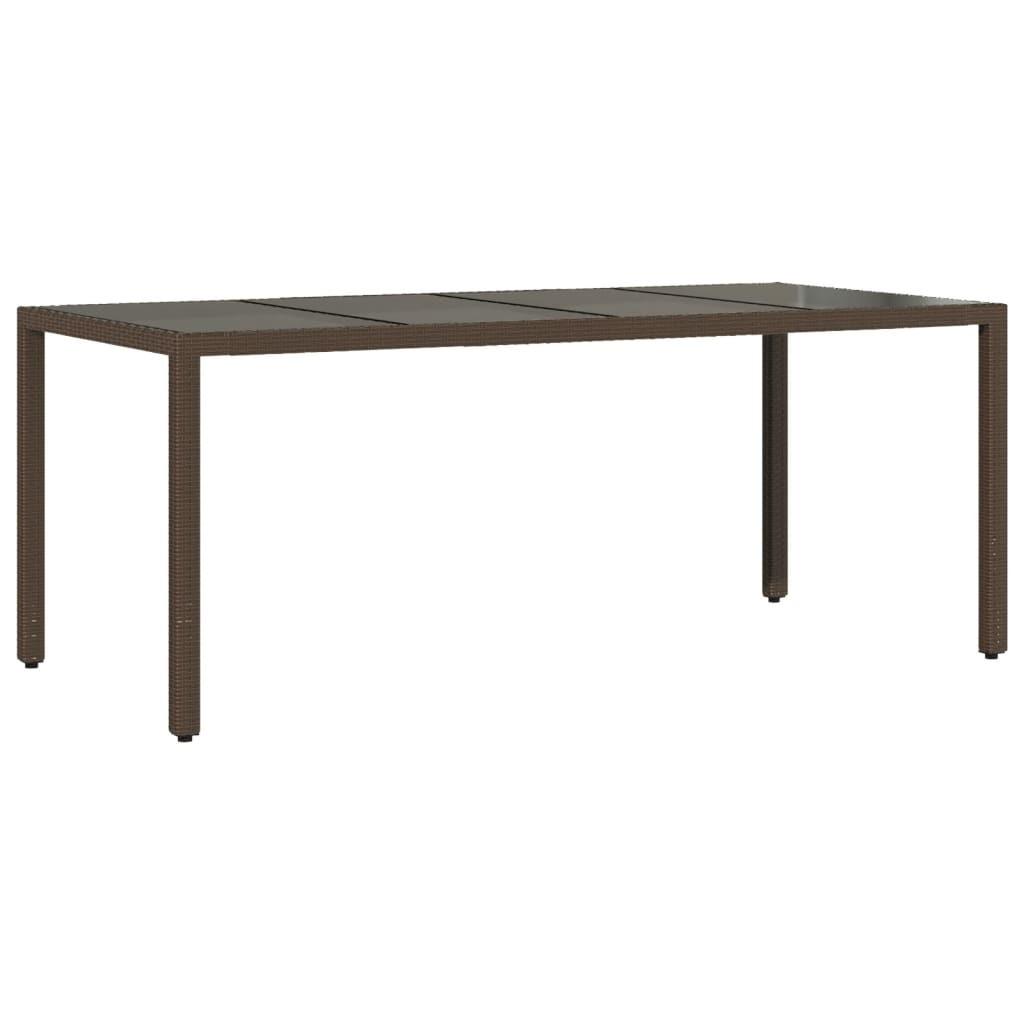 VidaXL Table de jardin rotin synthétique  