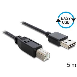 DeLock  85553 cavo USB 5 m USB 2.0 USB A USB B Nero 