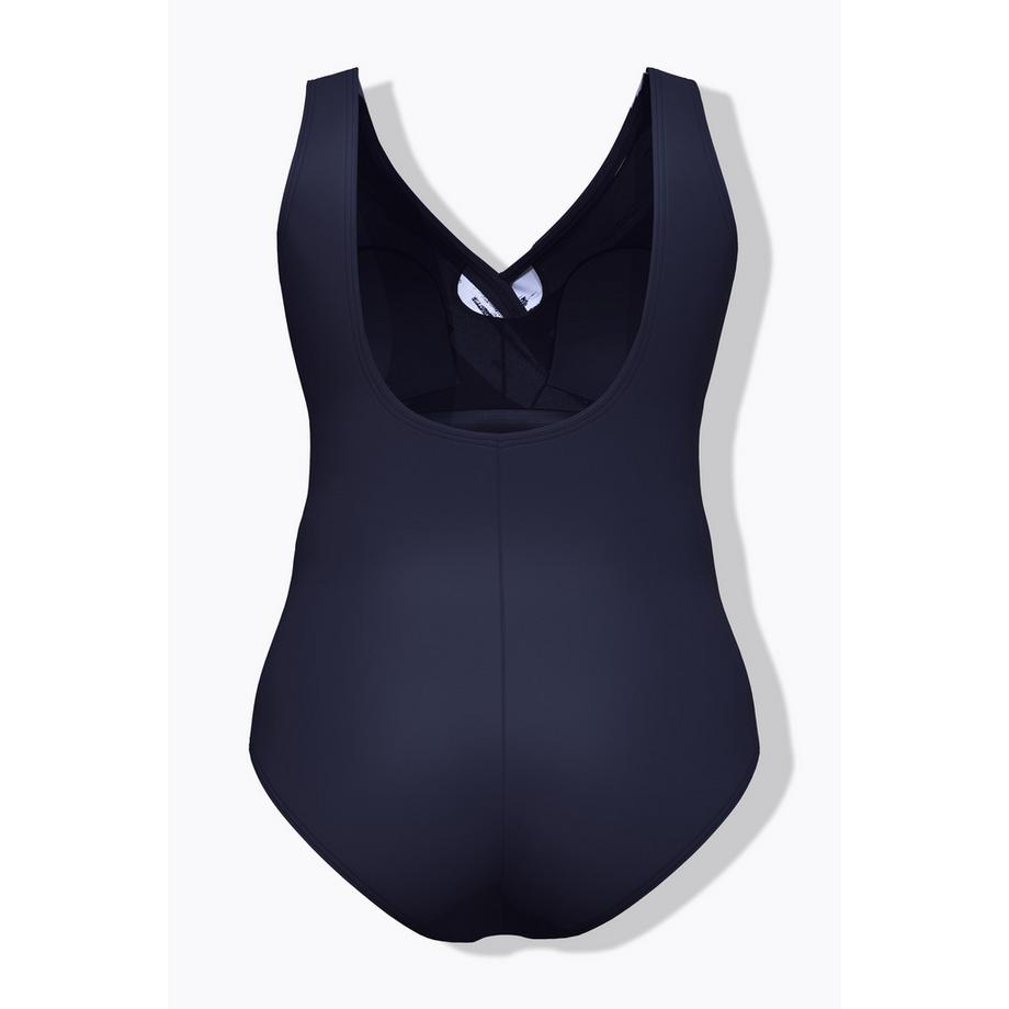 Ulla Popken Badeanzug Streifen Softcups Drapierung  