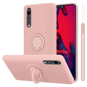 Housse compatible avec Huawei P20 PRO / P20 PLUS - Coque de protection en silicone TPU flexible avec anneau