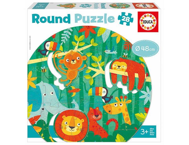 Educa  Puzzle Dschungel Rund (28Teile) 