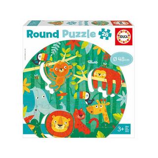 Educa  Puzzle Dschungel Rund (28Teile) 