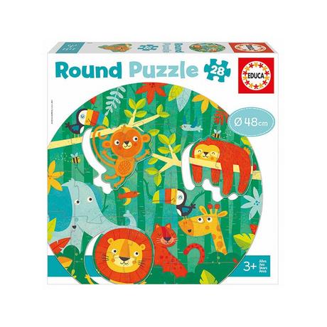 Educa  Puzzle Dschungel Rund (28Teile) 