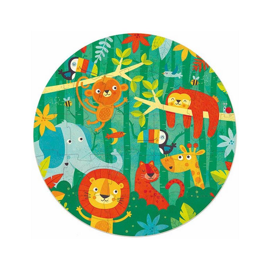 Educa  Puzzle Dschungel Rund (28Teile) 