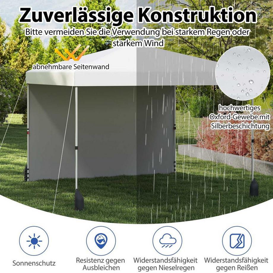 Northix Pop-Up-Pavillon mit Seitenwänden  