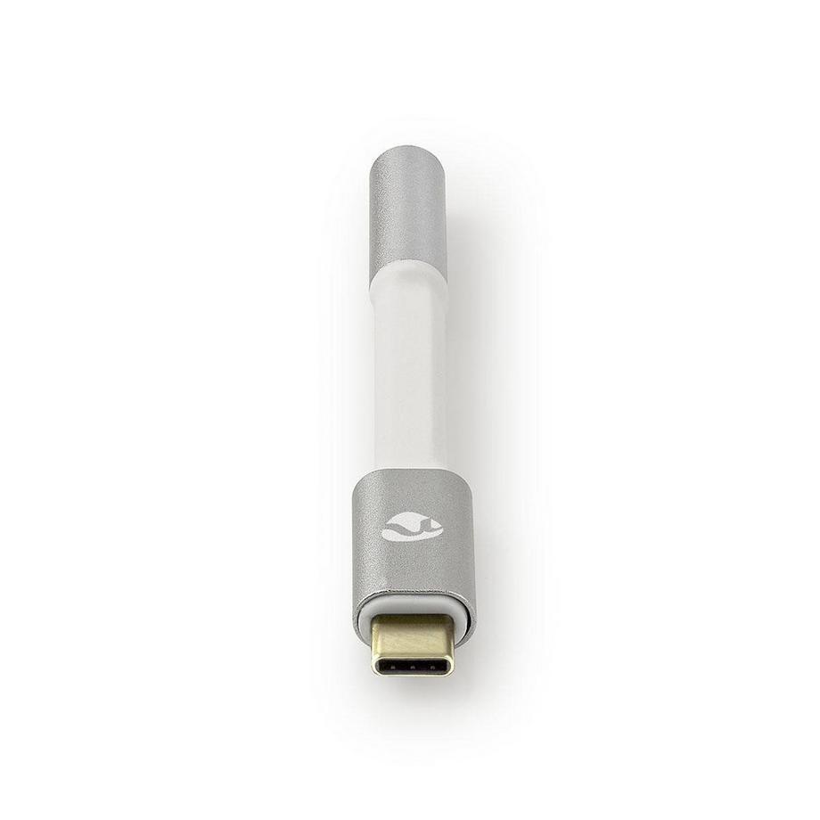 Nedis  Adattatore USB-C™ | USB 2.0 | USB-C™ Maschio | 3,5 mm Femmina | 0,08 m | Rotondo | Placcato oro | Intrecciato / Nylon | Argento / Bianco | Scatola con finestra coperta 