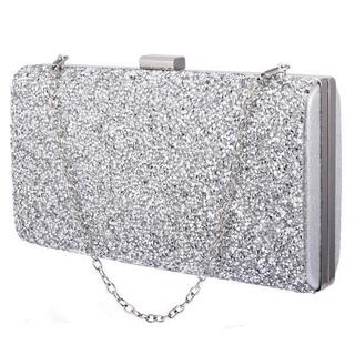 B2X  Funkelnde Clutch - Silber 