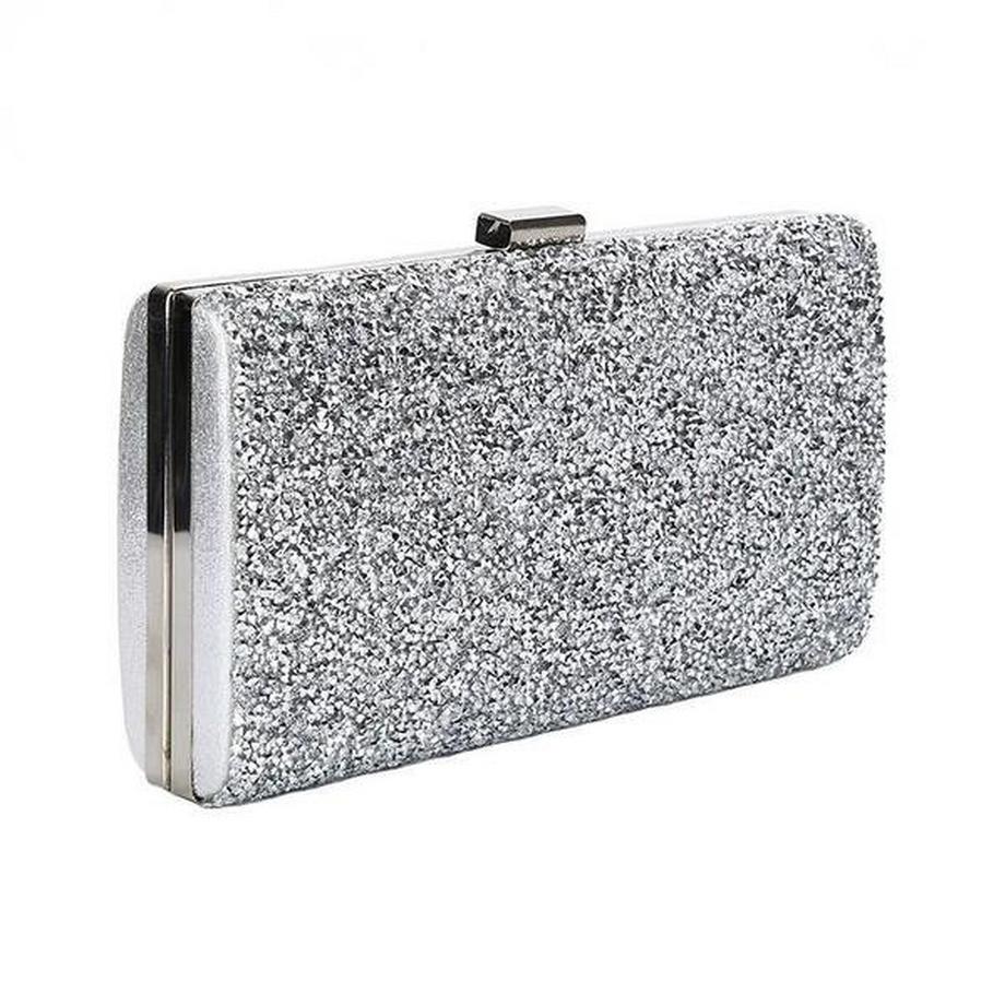 B2X Funkelnde Silber Clutch  