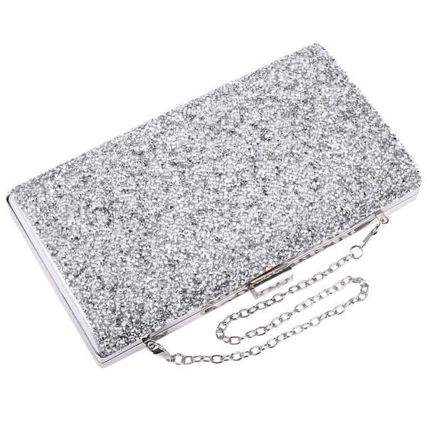 B2X Funkelnde Silber Clutch  