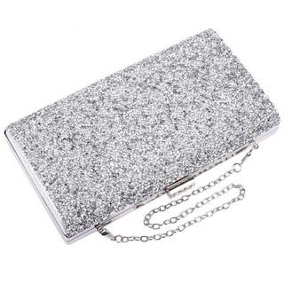 B2X Funkelnde Silber Clutch  