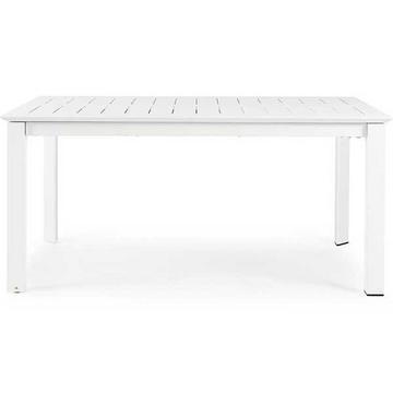 Tavolo da giardino allungabile Konnor 160-240x100 bianco