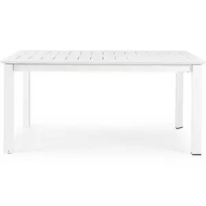 Table de jardin extensible Konnor 160-240x100 blanc