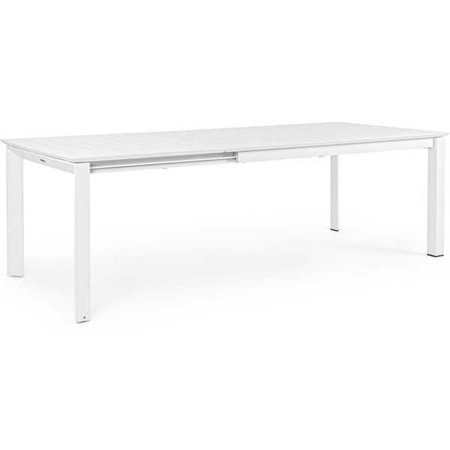 mutoni Table de jardin extensible Konnor 160-240x100 blanc  