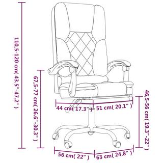 VidaXL Massage-bürostuhl gewebe  