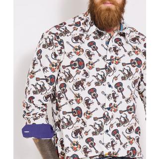 Joe Browns Hemd Gitarre Raubkatzenmotiv  