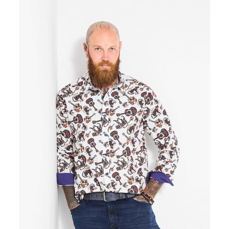 Joe Browns Hemd Gitarre Raubkatzenmotiv  