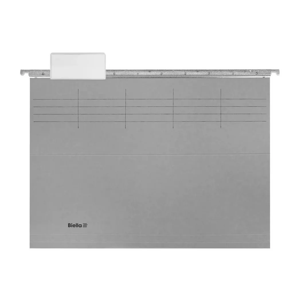 Biella – Hängemappen Original, A4, 25 cm, Stück, inklusive Zubehör, 25cm, Taubengrau