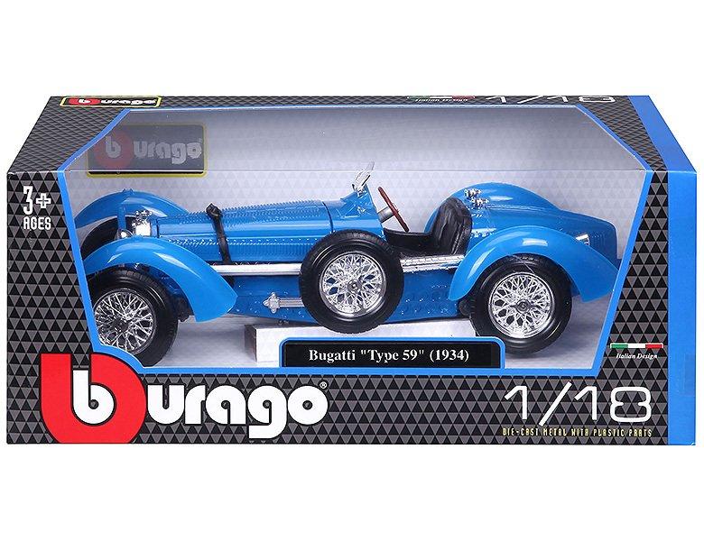 bburago  1:18 Bugatti Type 59 1934 Blau 