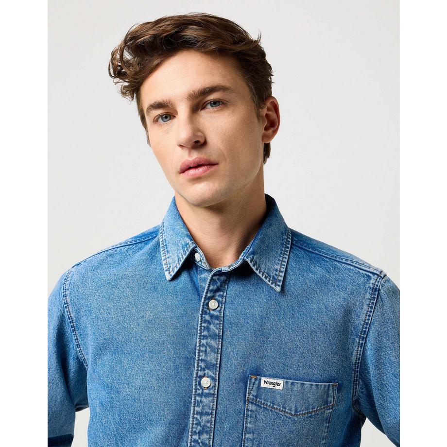Wrangler One Pocket Denimhemd  