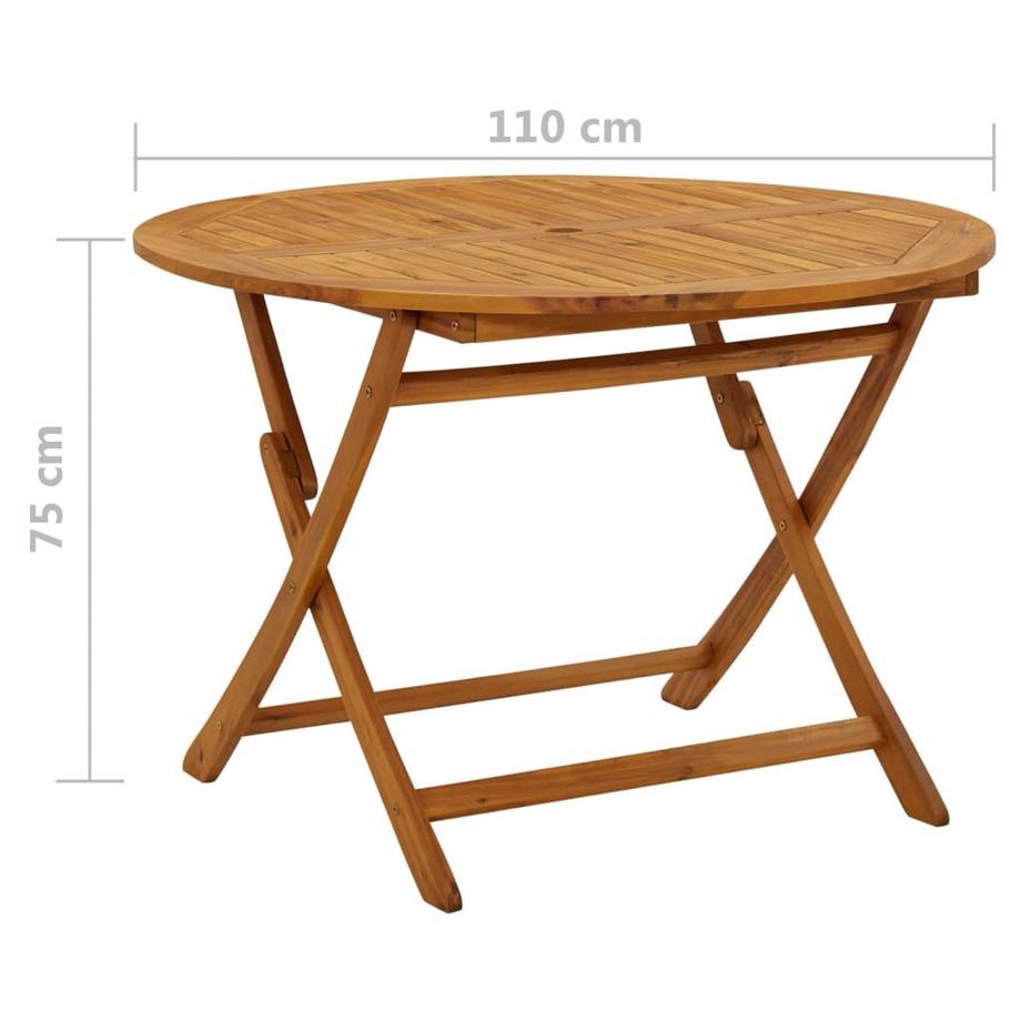 VidaXL Table de jardin bois d'acacia  