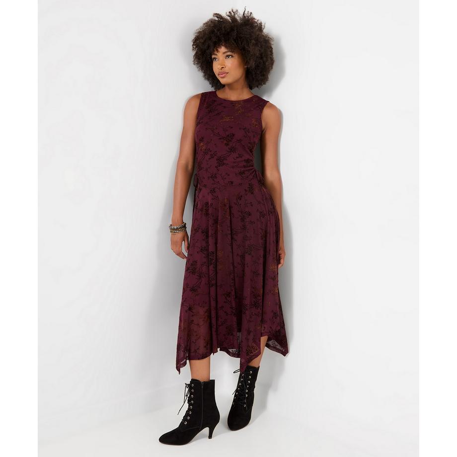 Joe Browns Robe Longue Floquée à Ourlet Plongeant Dita  